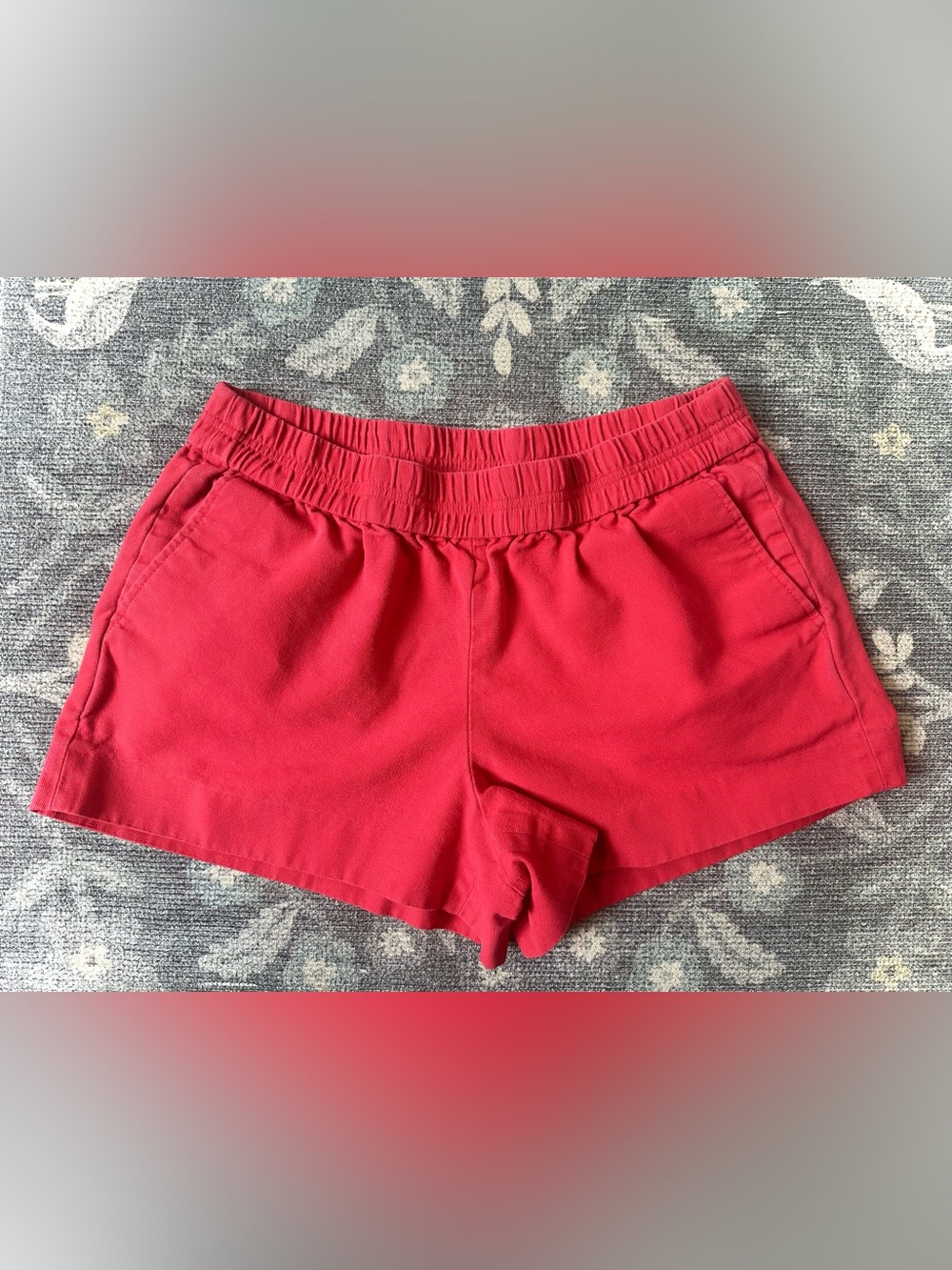 J.Crew Red Pull-On Shorts with Pockets Sz 10